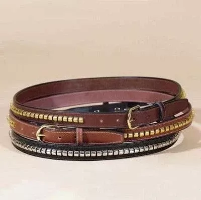 Tory Lthr 1In Stitched Belt Clincher Strip 32 Blk
