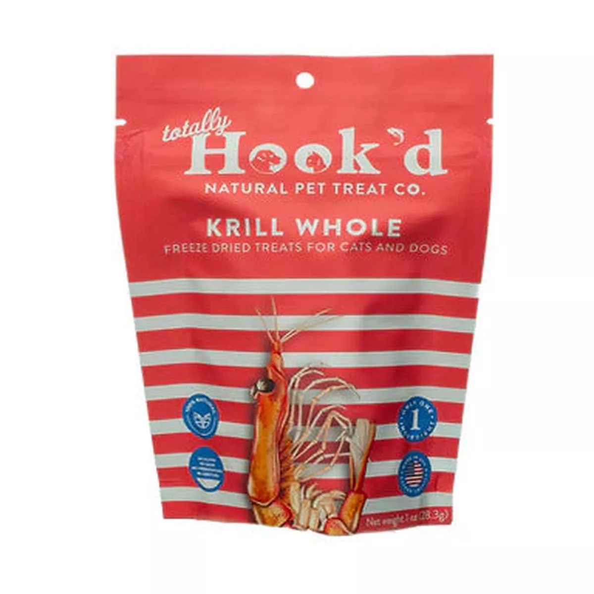 Totally Hook’d Freeze-Dried Krill Treats for Dogs & Cats