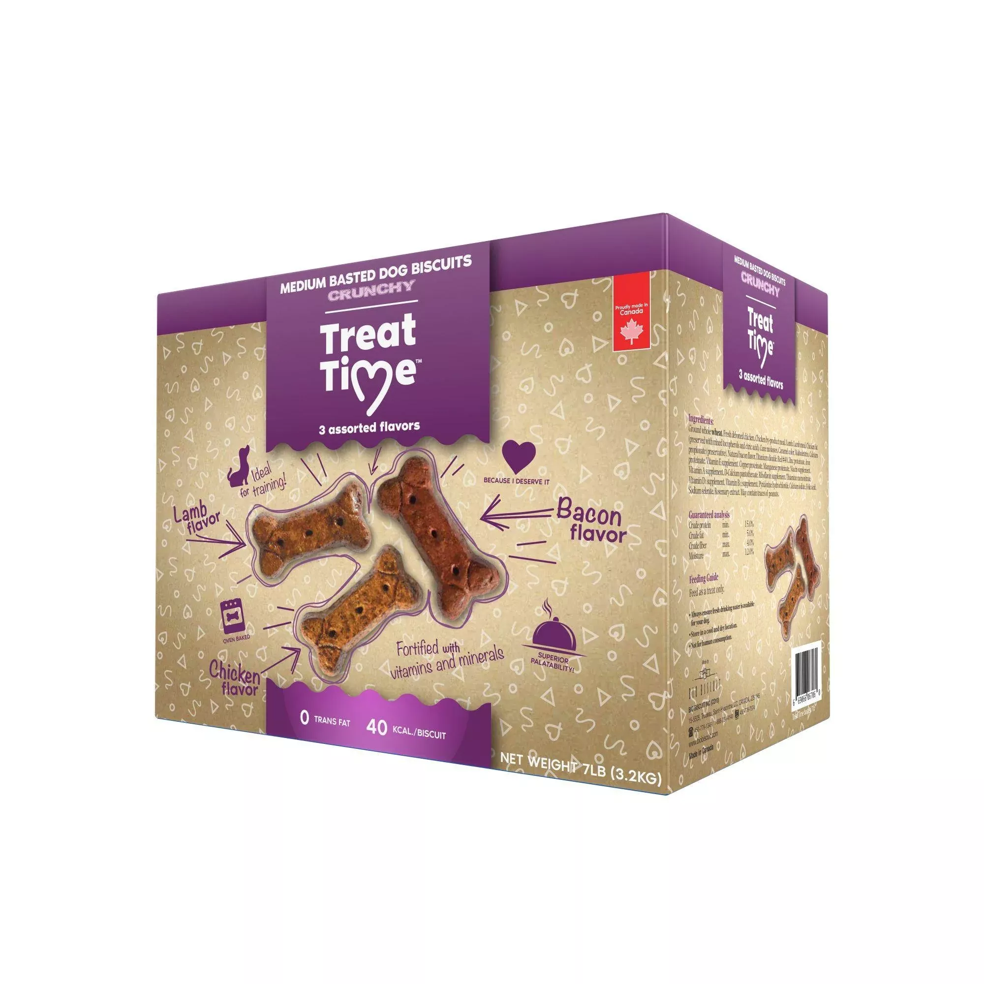 Treat Time Dog Biscuits Basted Medium
