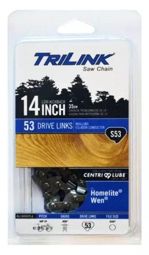 TriLink 14 in. S53 Semi Chisel Chainsaw Chain
