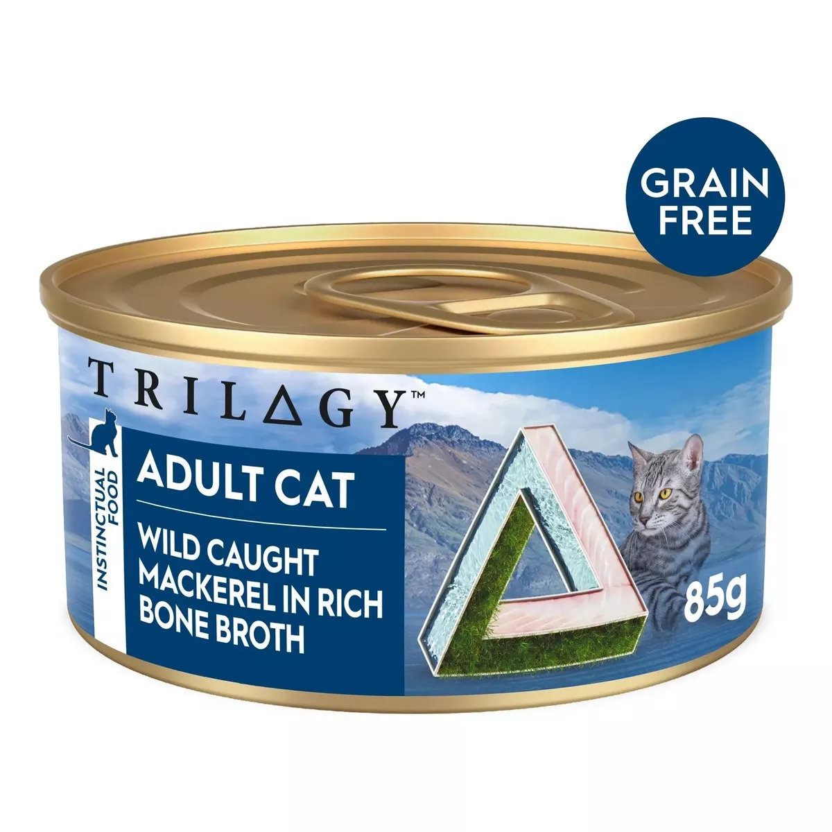 TRILOGY Adult Cat Wet Food - WILD CAUGHT MACKEREL IN BONE BROTH