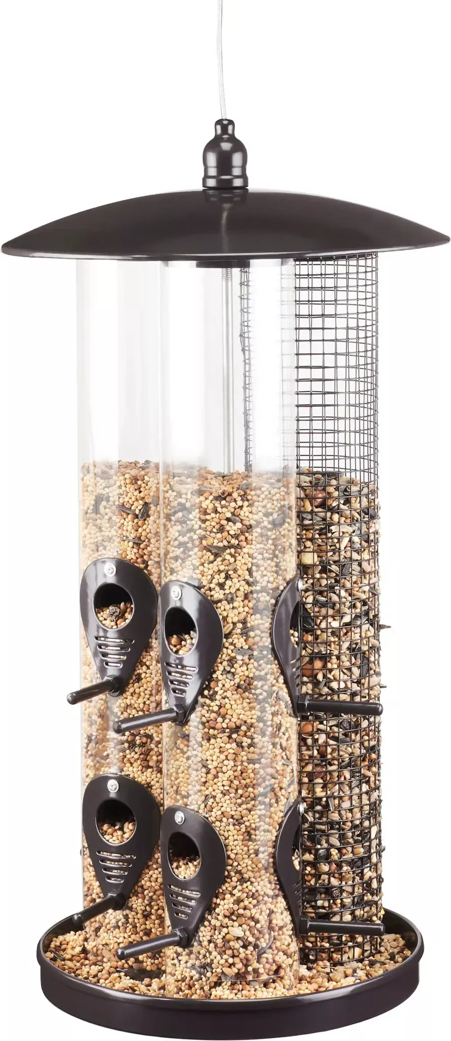 Triple Tube Bird Feeder Black 3.5 Lb