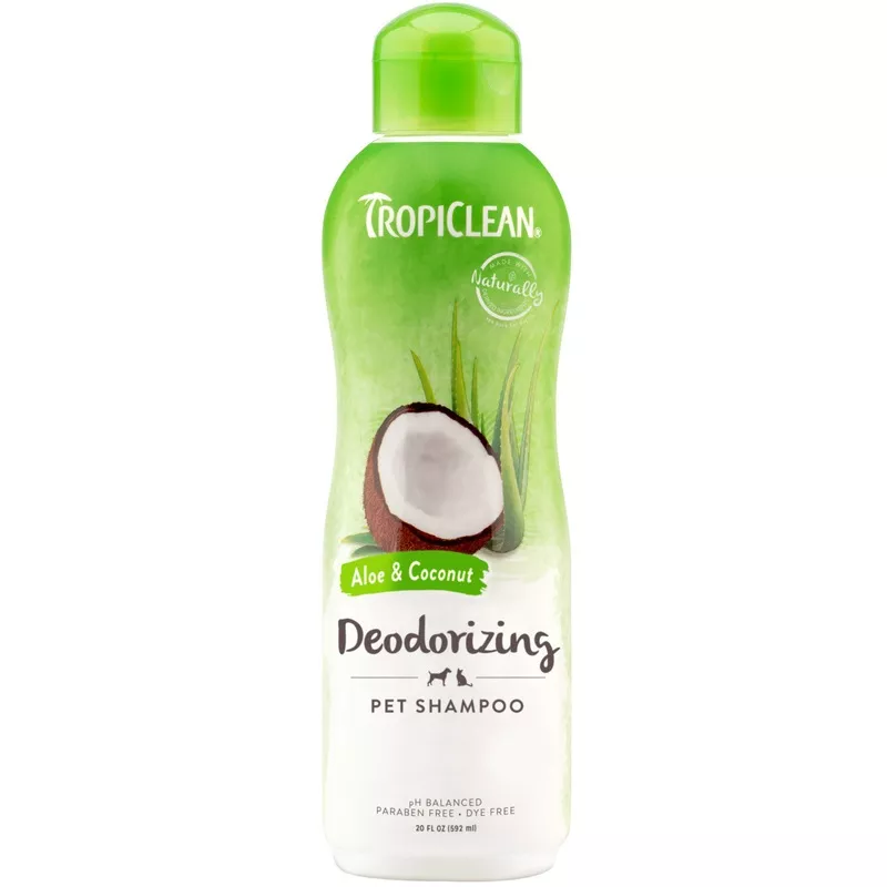 TropiClean Aloe & Coconut Deodorizing Shampoo for Pets, 20oz