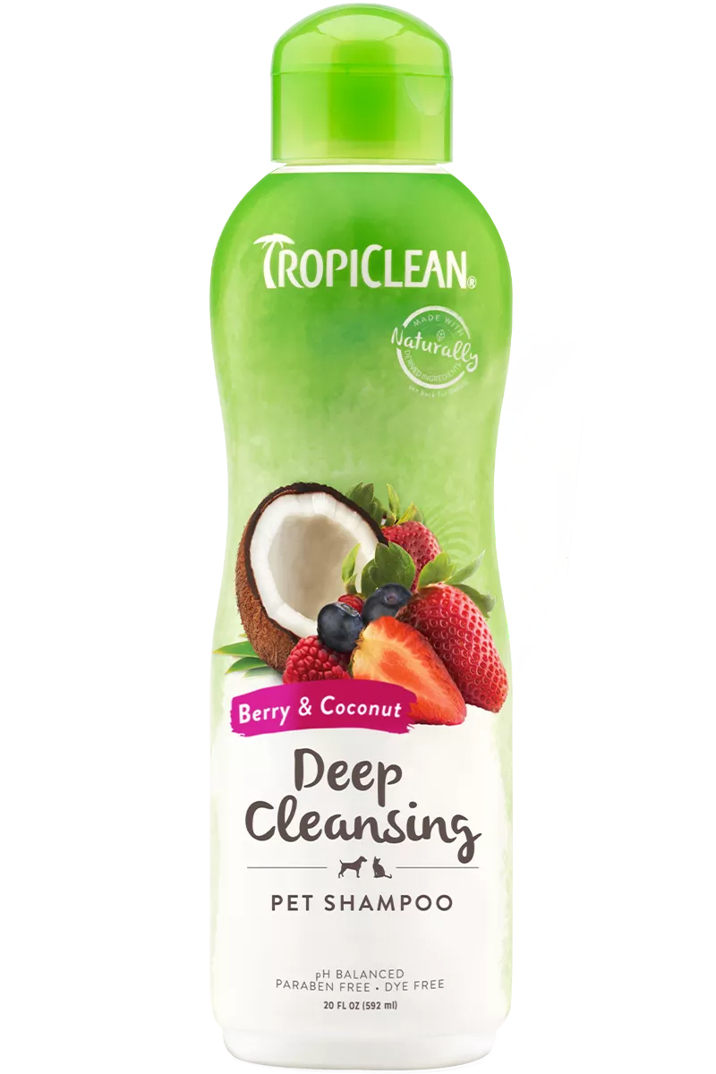 Tropiclean Deep Cleansing Berry & Coconut Pet Shampoo 20 oz