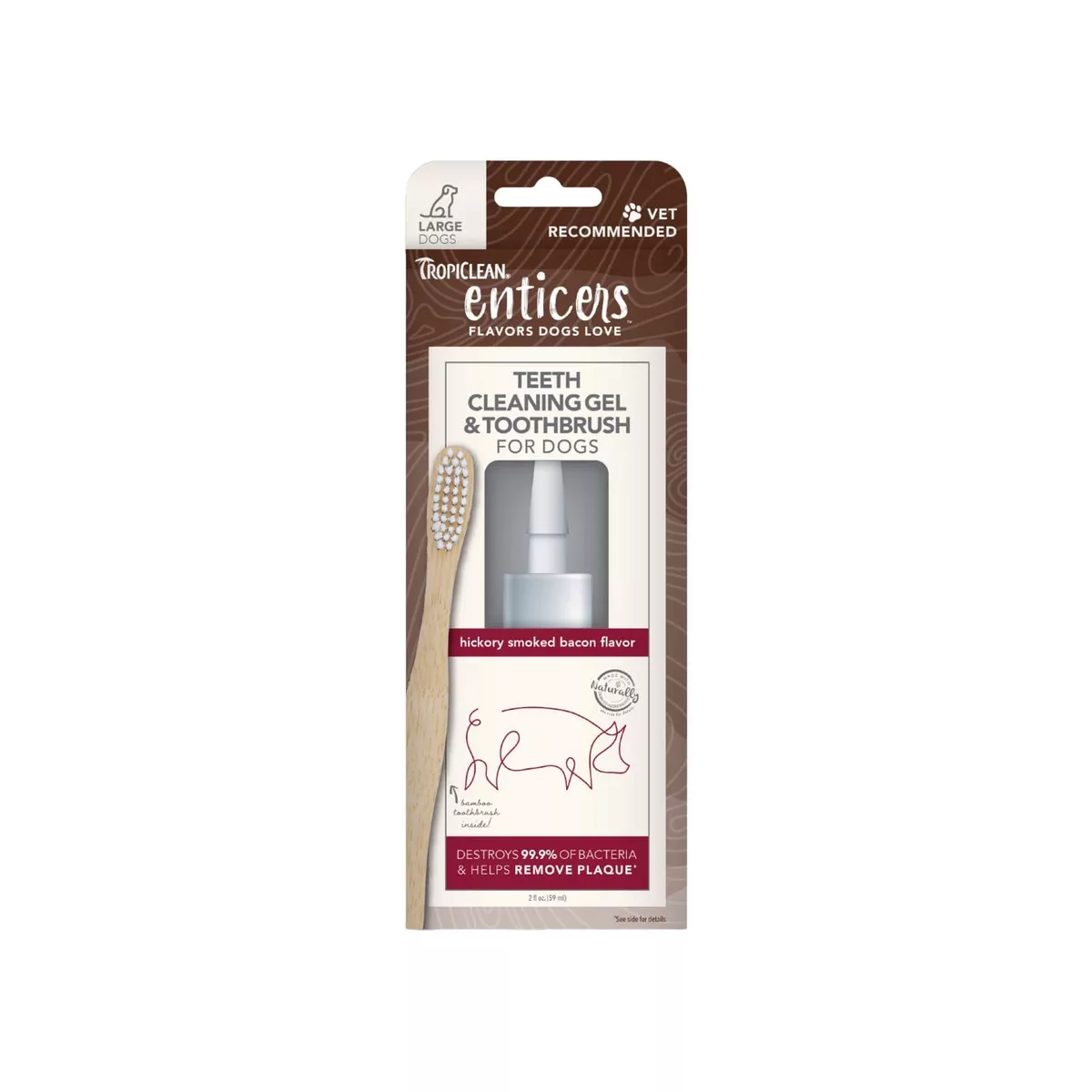 TropiClean Enticers Toothbrush & Toothpaste Combo for Dogs