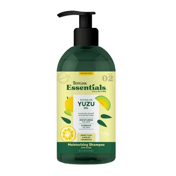 TropiClean Essentials Yuzu Oil Moisturizing Shampoo for Dogs