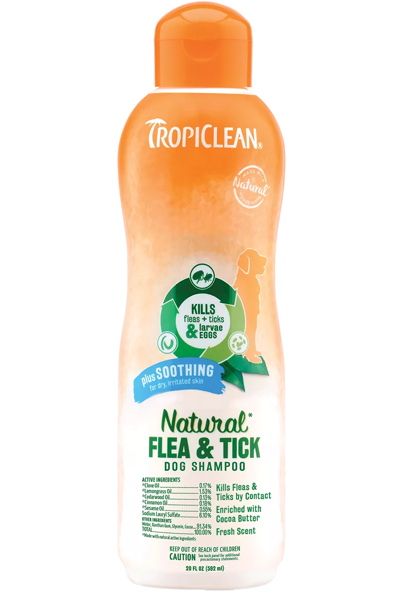 Tropiclean Flea & Tick Shampoo Plus Soothing 20 Oz