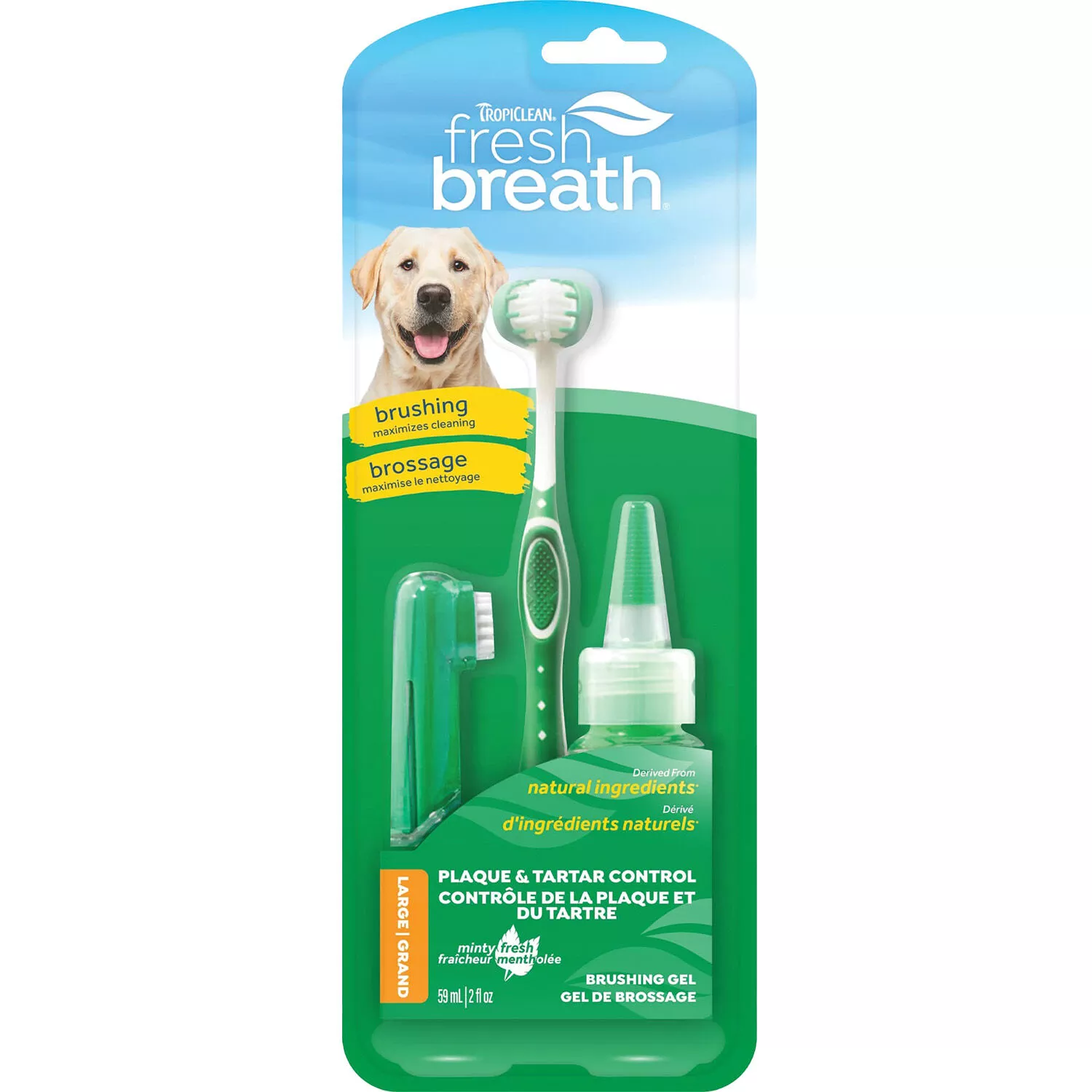 Tropiclean, Fresh Breath Oral Care Kit for Large Dogs