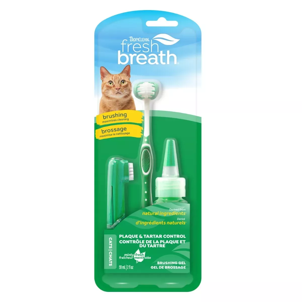 TropiClean Fresh Breath Plaque & Tartar Control Kit for Cats