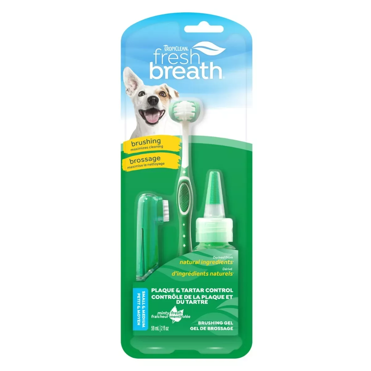 TropiClean Fresh Breath Plaque & Tartar Control Kit for Small & Medium Dogs