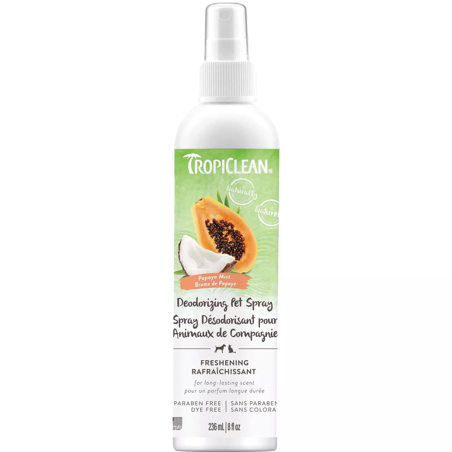 Tropiclean, Papaya Mist Deodorizing Spray for Pets - 8 oz