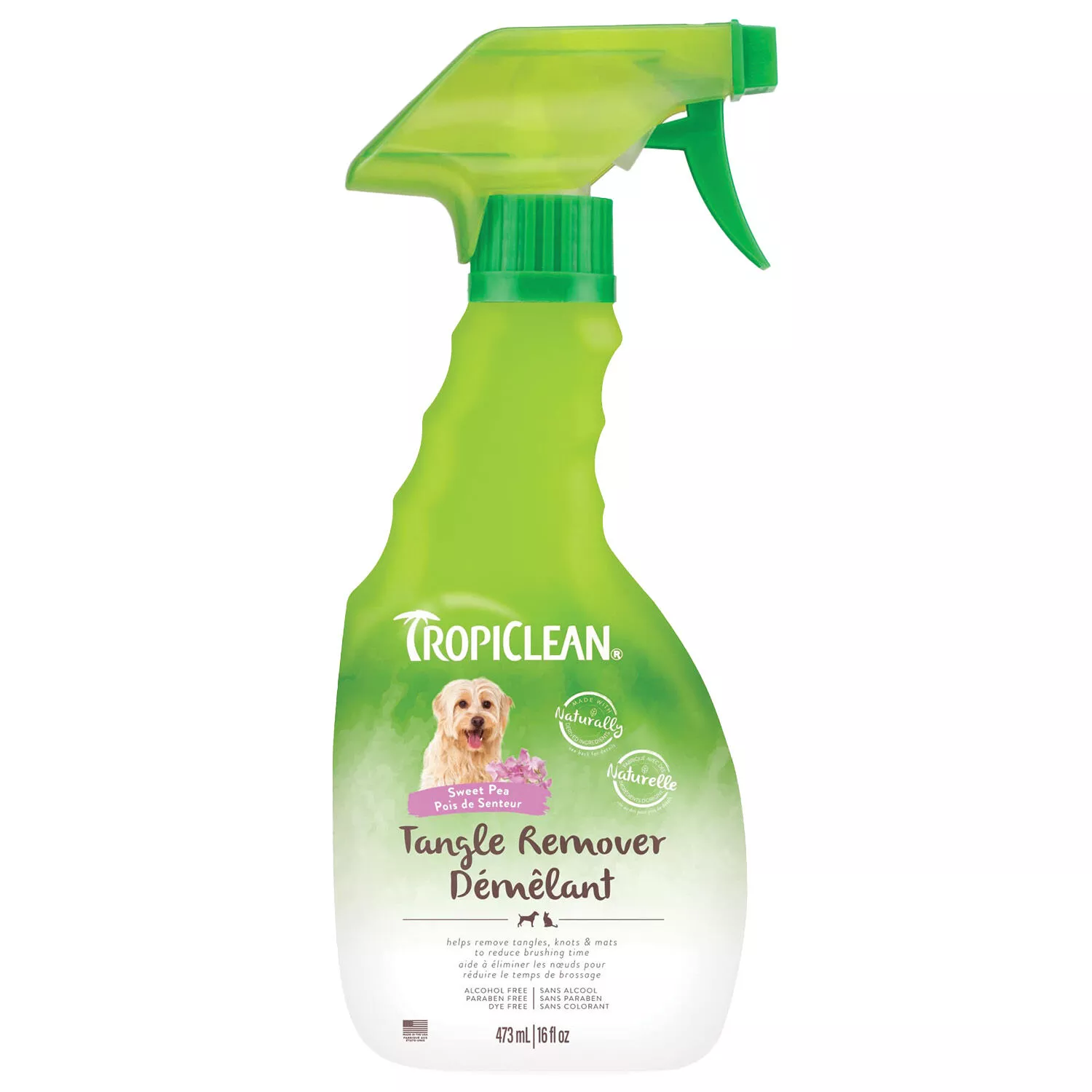 Tropiclean, Sweet Pea Tangle Remover Spray for Pets - 16 oz