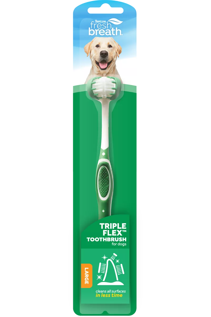 Tropiclean Triple Flex Toothbrush for Dogs Large