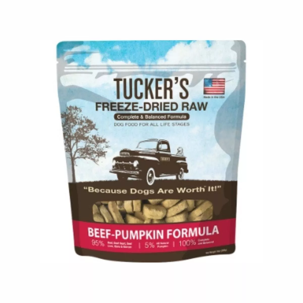Tucker's Freeze Dried Dog Food Beef & Pumpkin Formula 14 oz