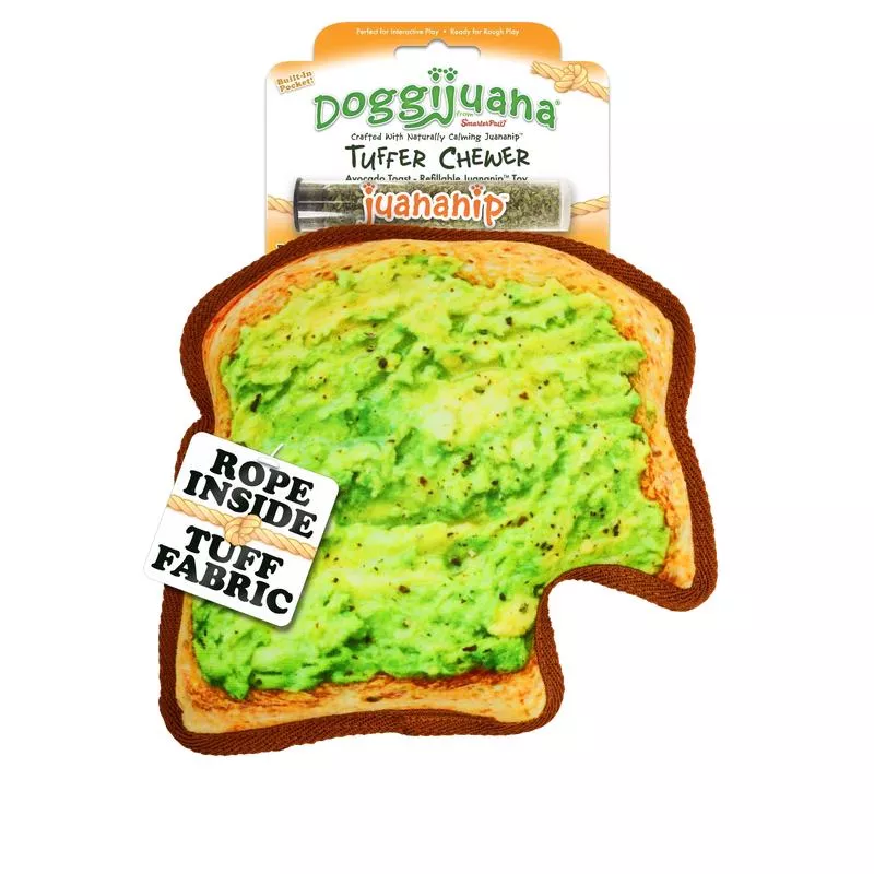 Tuffer Chewer Avocado Toast Refillable Dog Toy