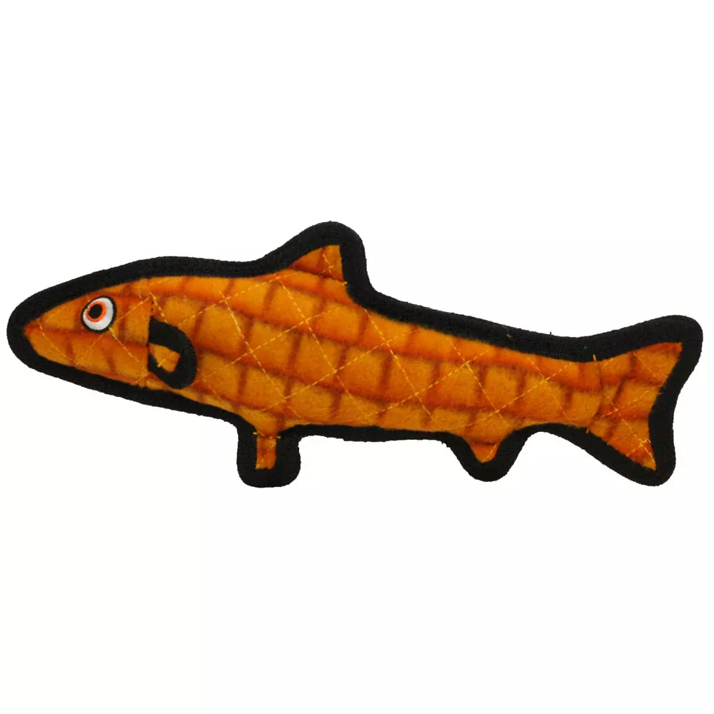Tuffy Durable Ultimate Trout Dog Toy Orange