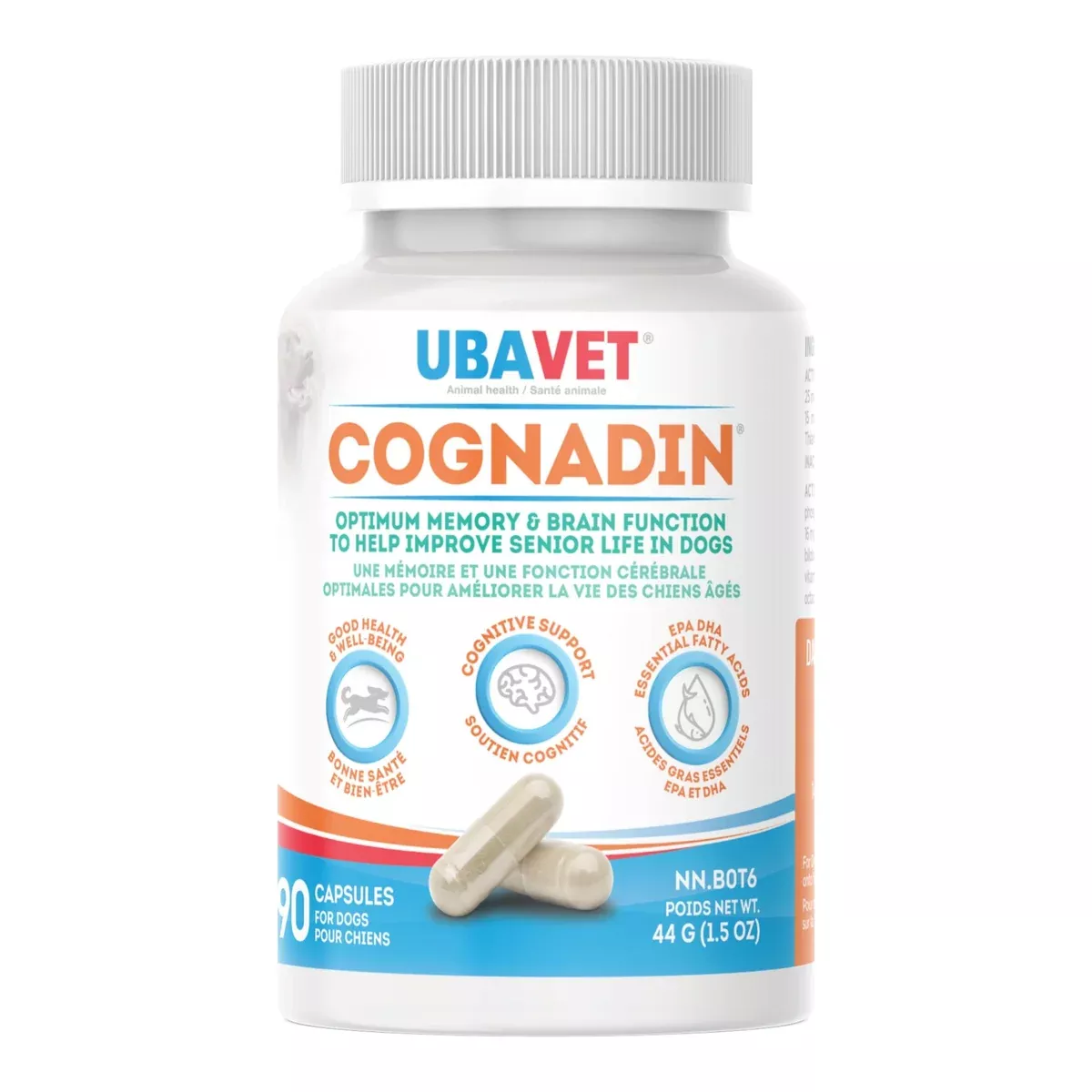 UBAVET Cognadin Memory & Brain Support for Senior Dogs – (90 ct)