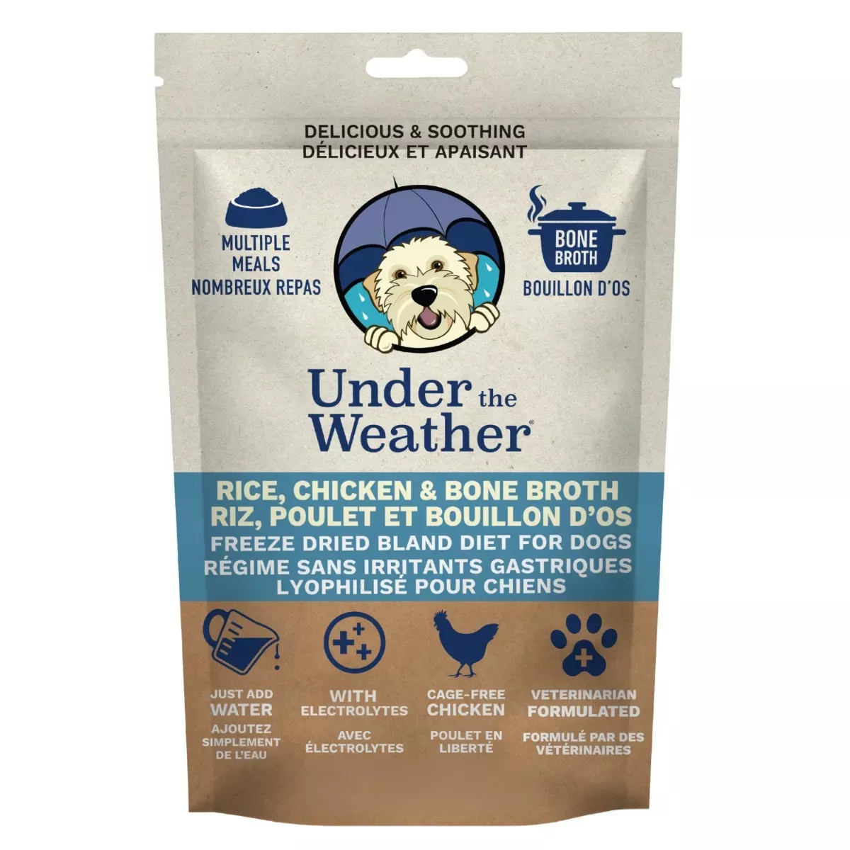 Under the Weather Bland Diets For Dogs - Chicken, Rice & Bone Broth
