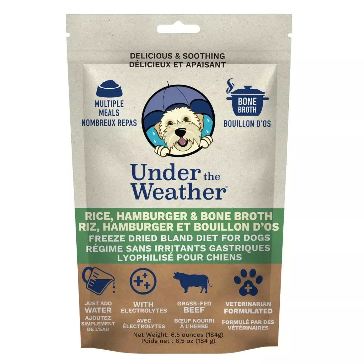 Under the Weather Bland Diets For Dogs - Hamburger, Rice & Bone Broth