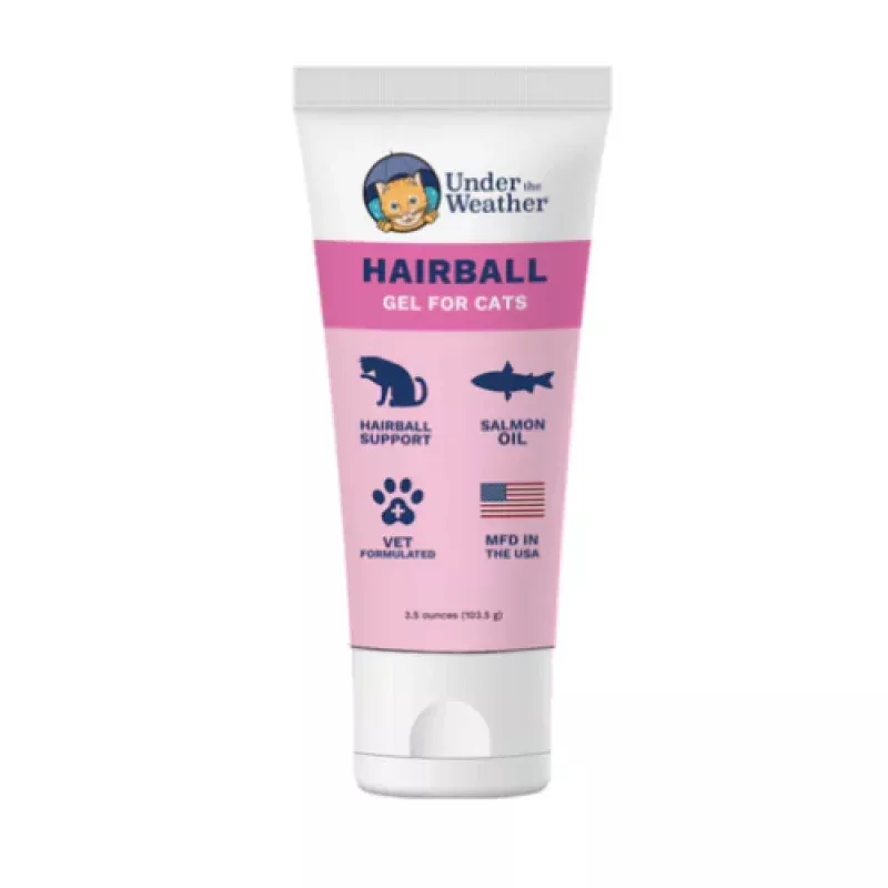Under The Weather Hairball Support Squeezable Gel for Cats 3.5oz