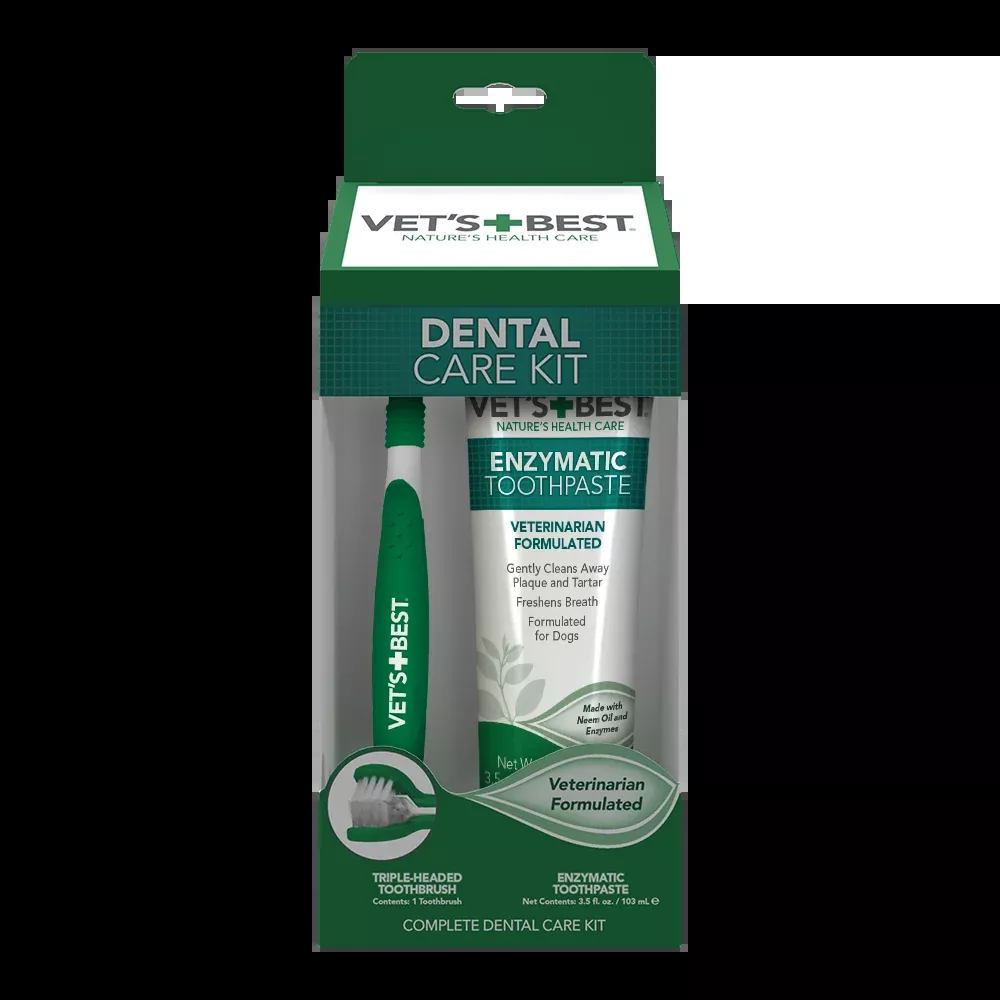 Vet's Best Dog Toothbrush & Enzymatic Toothpaste Set