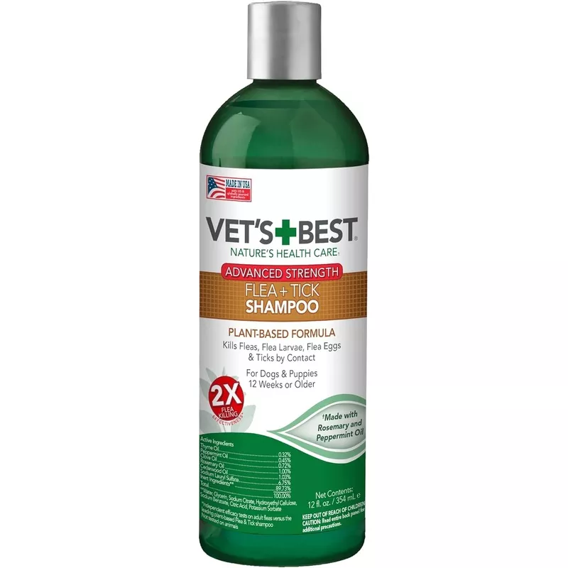 Vet’s Best Flea & Tick Advanced Strength Shampoo 12-oz For Dogs