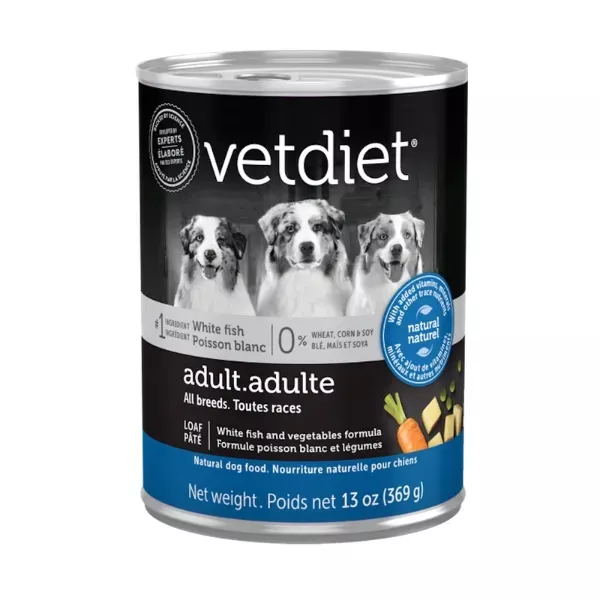 Vetdiet Wet Food for Adult Dogs - White Fish & Vegetables Formula