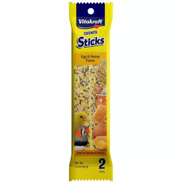 Vitakraft Crunch Sticks Egg & Honey Flavor for Canaries and Finches