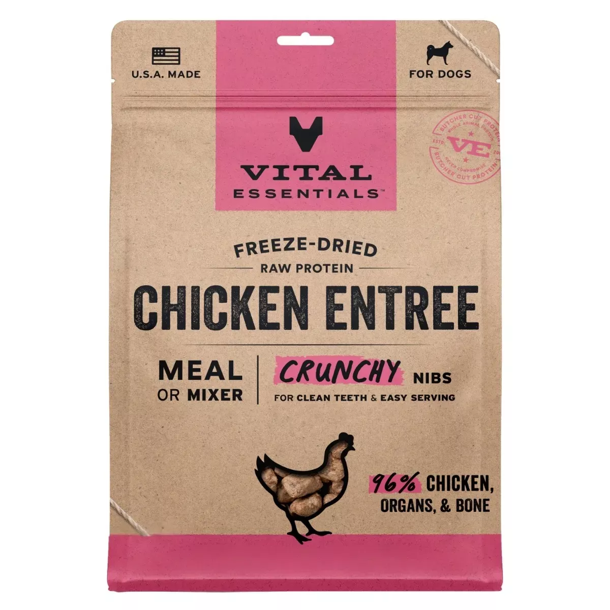 Vital Essentials Freeze-Dried Crunchy Nibs for Dogs - Chicken Entrée