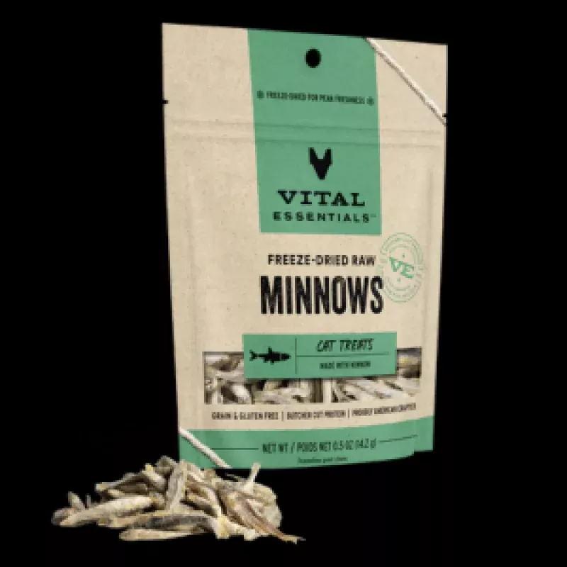 Vital Essentials Freeze-Dried Minnows Cat Treats .5oz