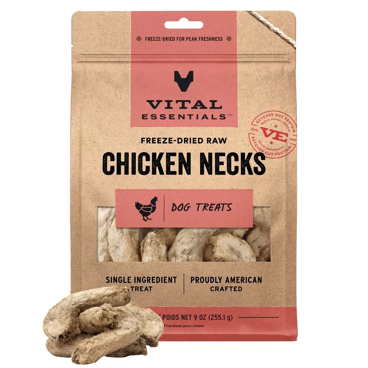 Vital Essentials Freeze-Dried Treats for Dogs - Chicken Necks