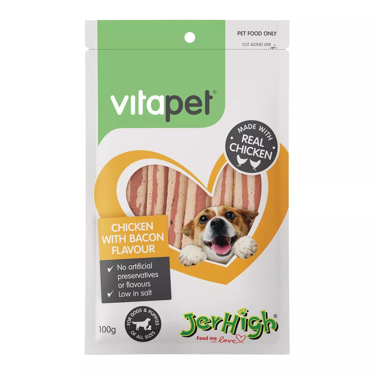 Vitapet Dog Treats Jerhigh Chicken with Bacon Flavour