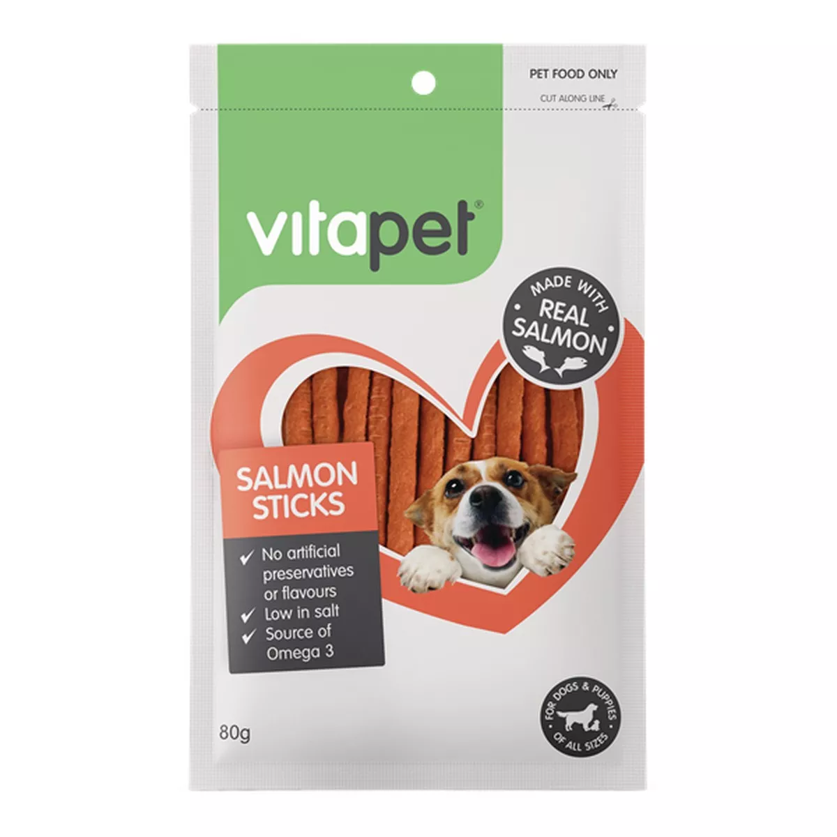 Vitapet Dog Treats Salmon Sticks 80g