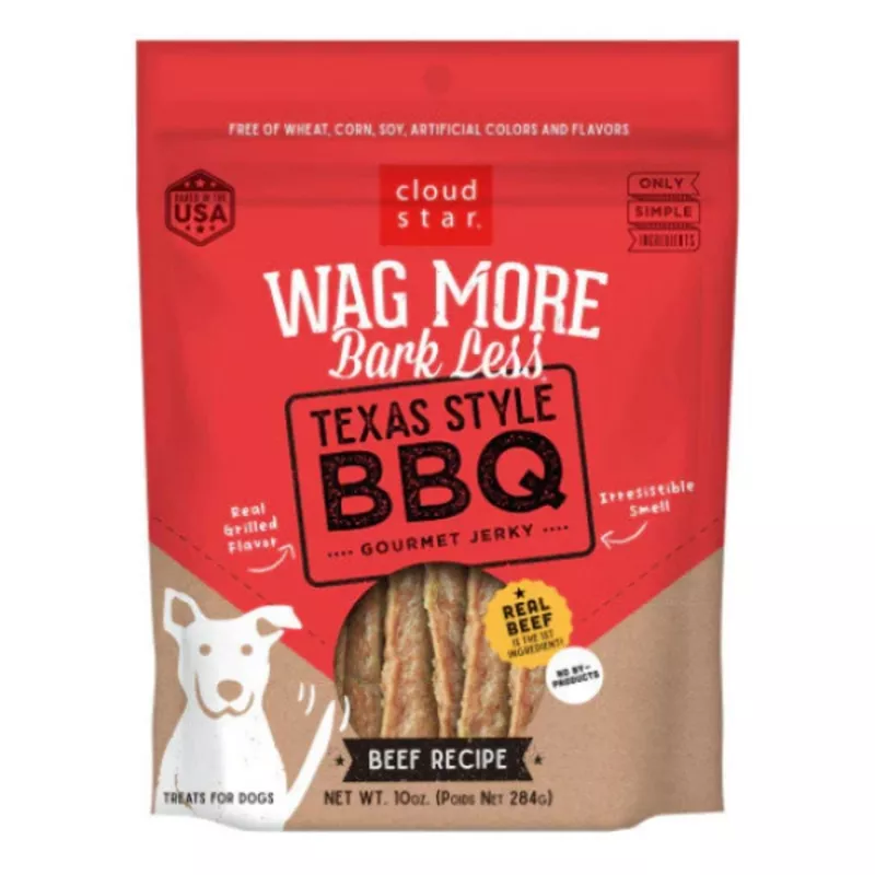 Wag More Bark Less D Jerky GF Texas Style BBQ Beef 10oz