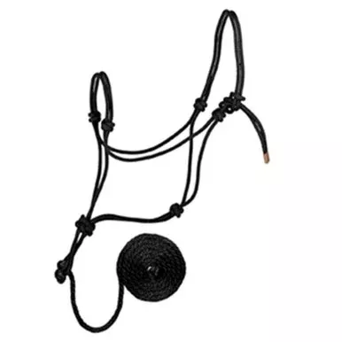 Weaver Leather Black Rope Halter/Lead 1/2X10ft