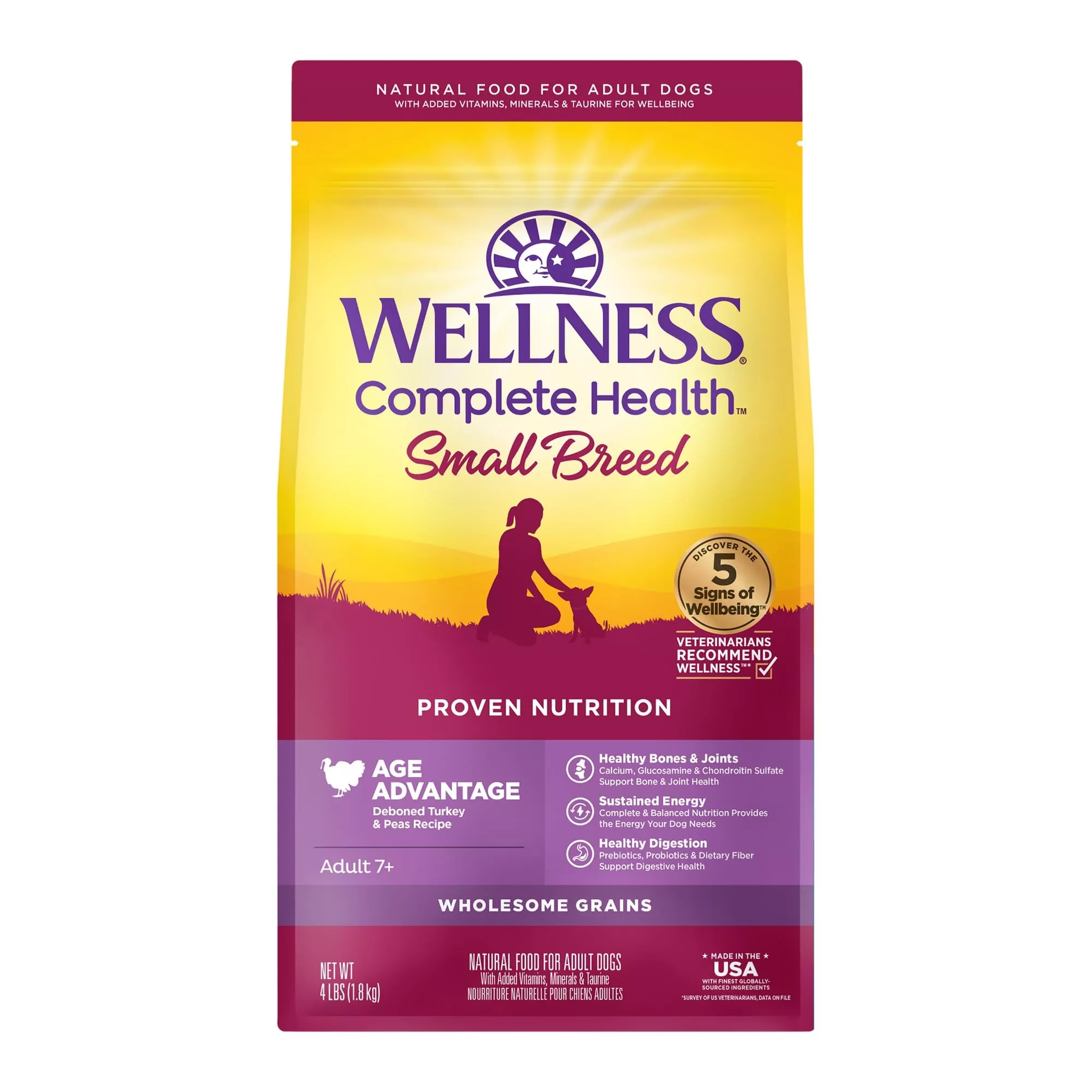 Wellness CH Small Breed Senior Turkey & Peas 4lb