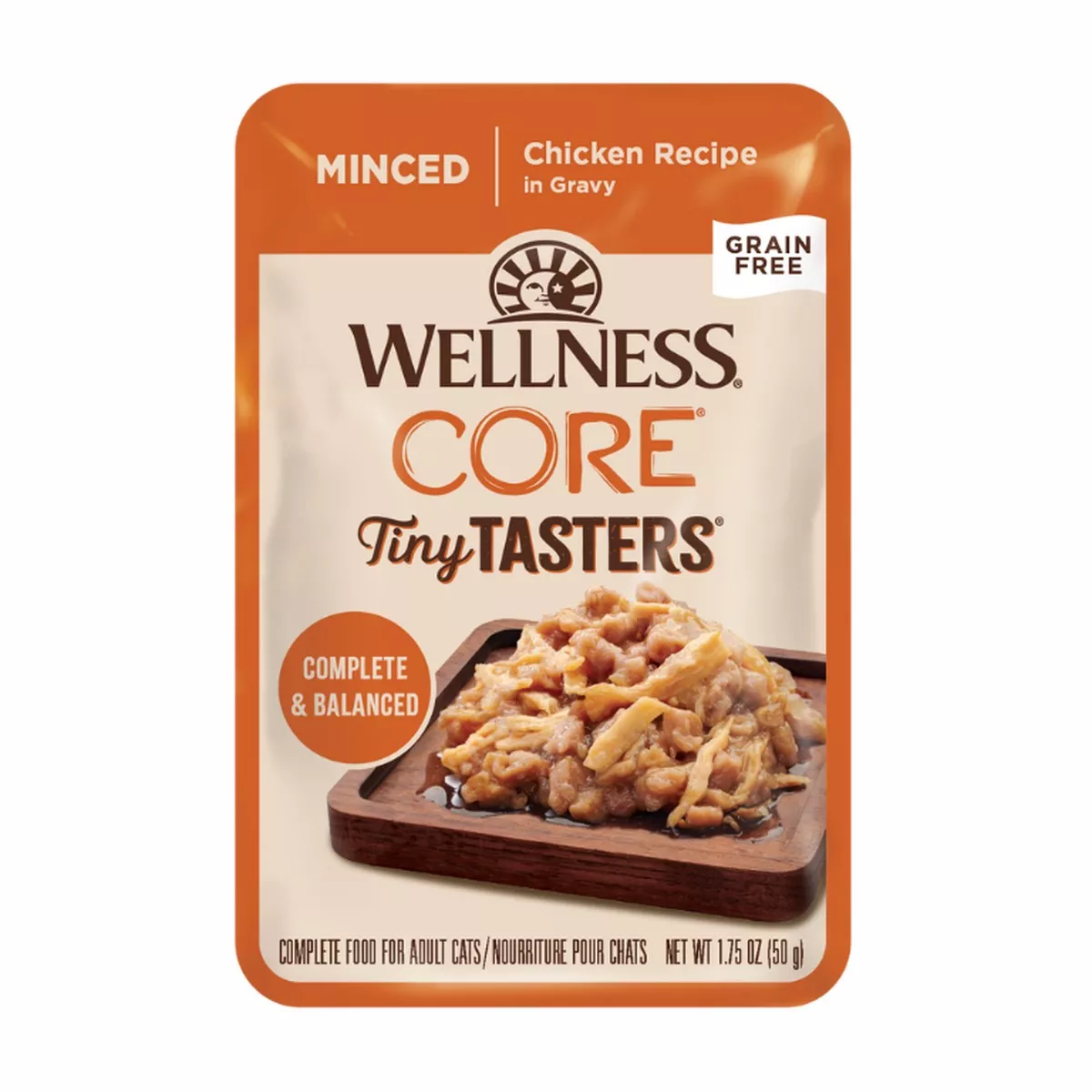 WELLNESS Core Wet Cat Food Tiny Tasters Minced Chicken In Gravy