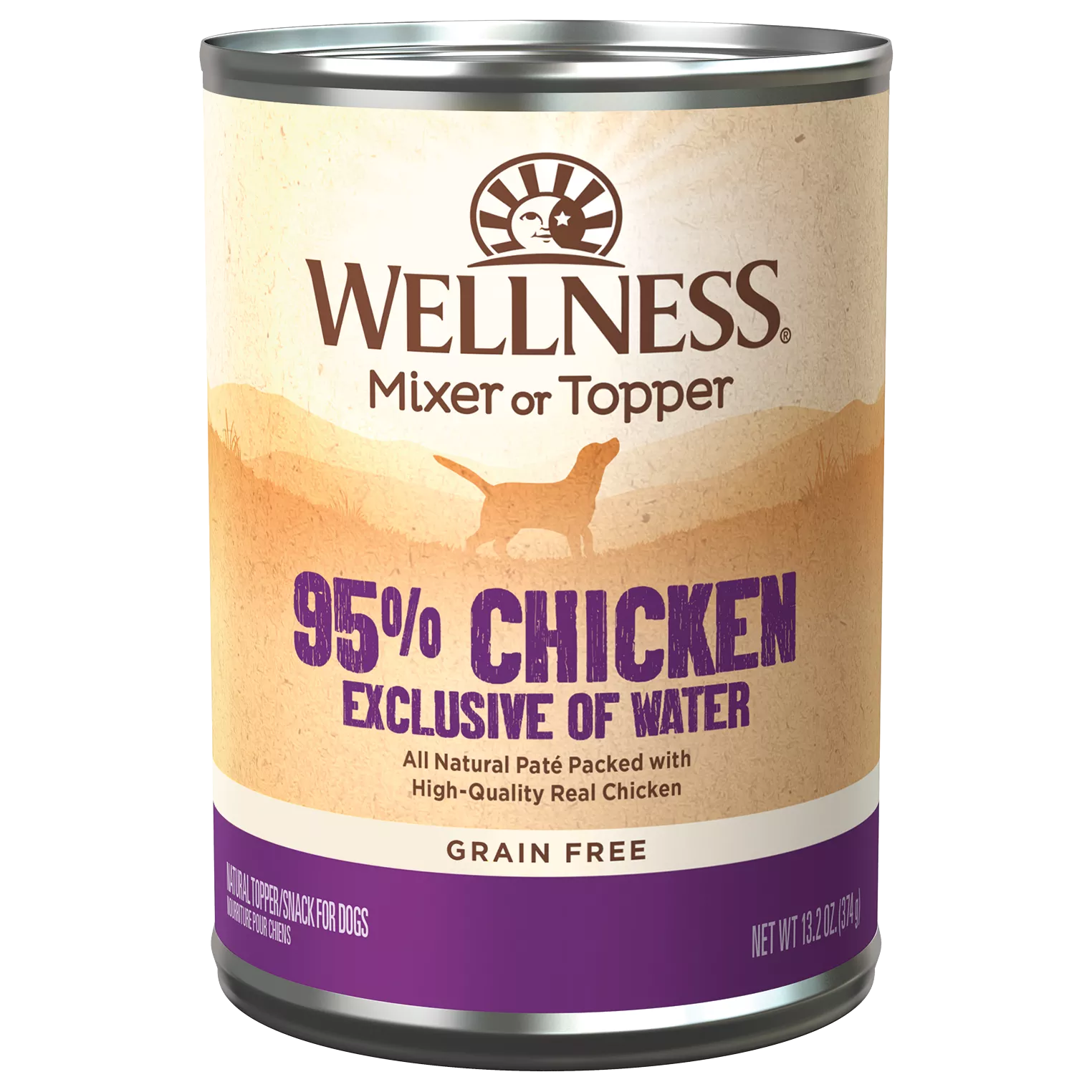 Wellness Mixer/Topper 95% Chicken Grain Free Wet Dog Food 13.2 oz Can
