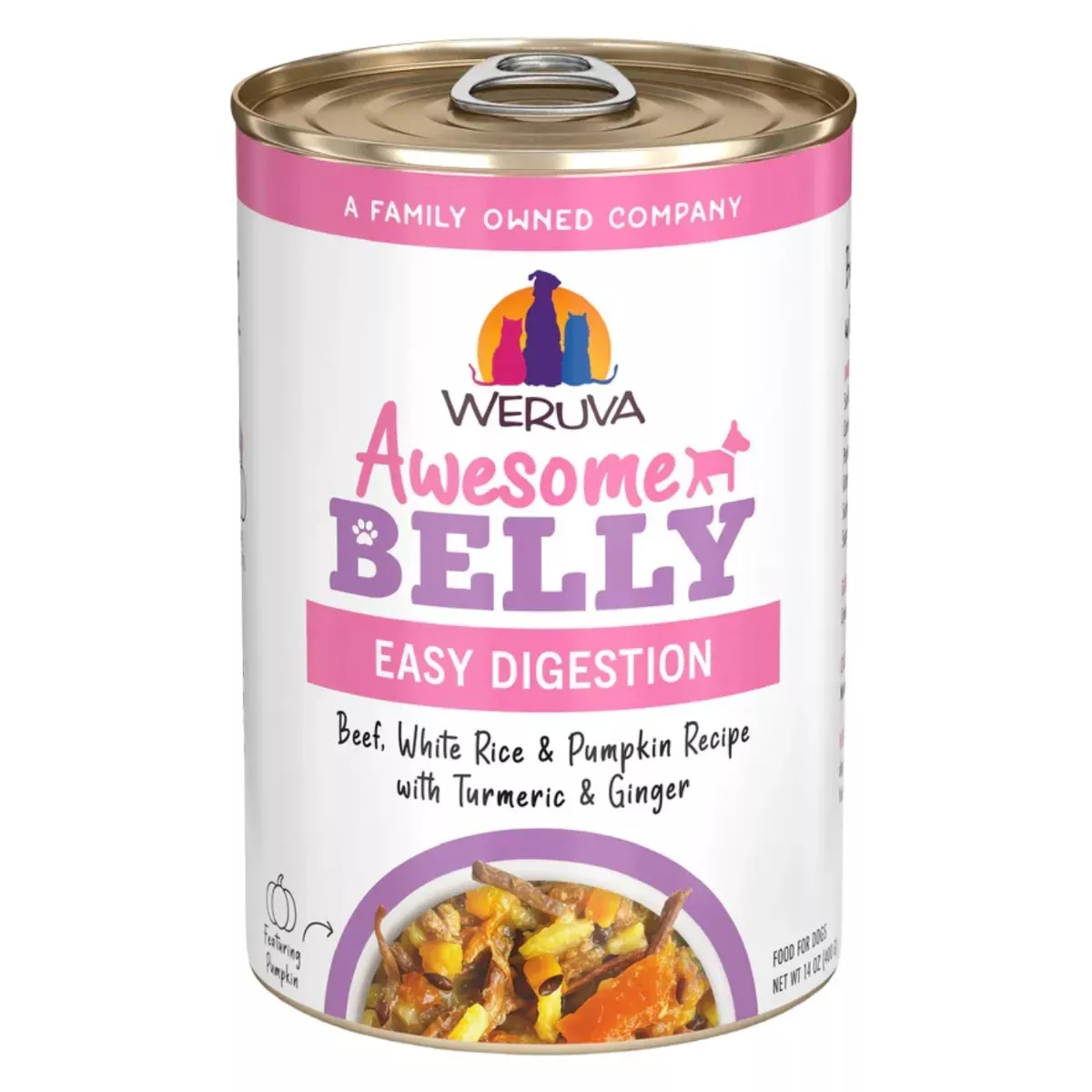 Weruva Awesome Belly Wet Dog Food - Beef, White Rice & Pumpkin Recipe
