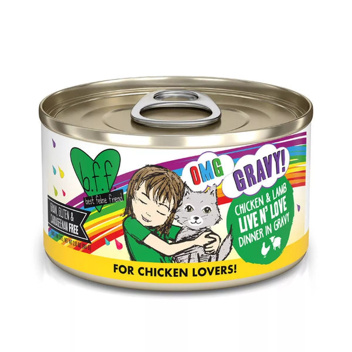 Weruva BFF OMG Gravy Chicken & Lamb Live N’ Love Dinner in Gravy Cat Food