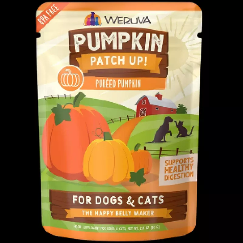 Weruva Pumpkin Patch Up! Pumpkin Puree Dog & Cat Food Supplement Pouches