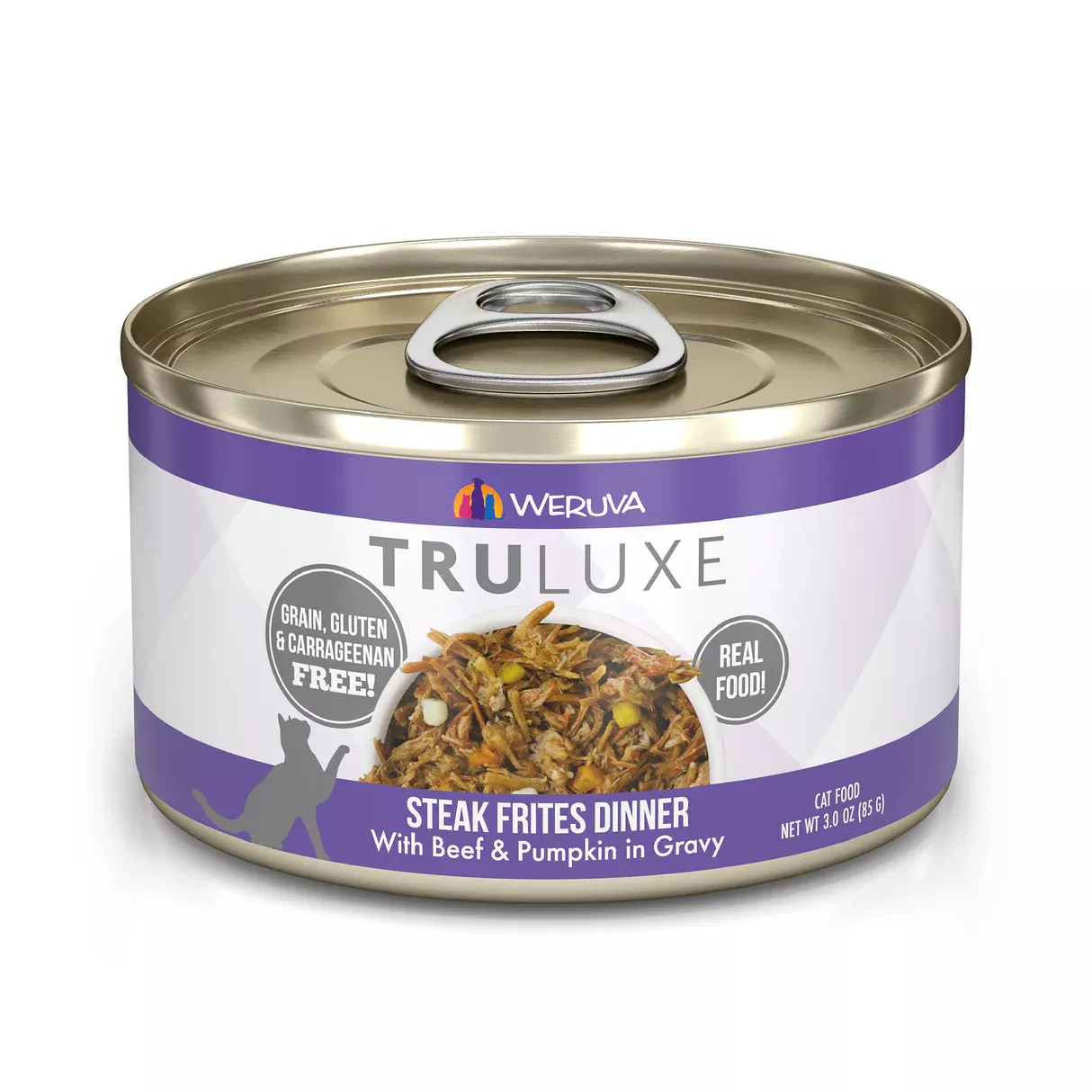 Weruva TruLuxe Steak Frites Beef & Pumpkin Cat Food 3 Oz can