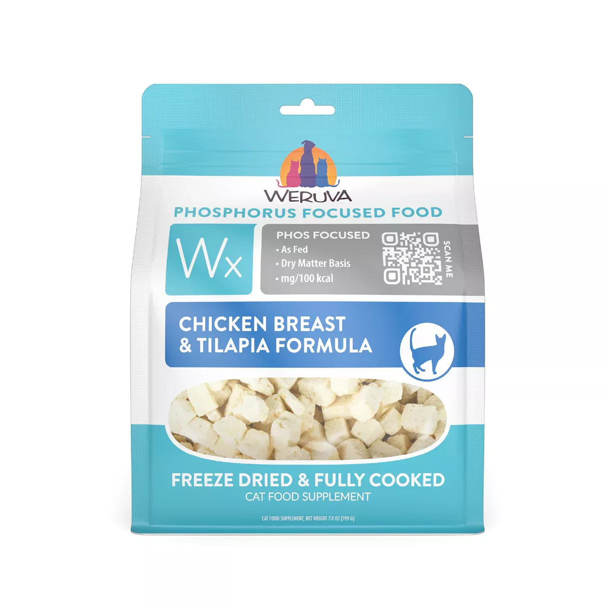 Weruva WX Chicken & Tilapia Freeze Dried Cat Food 7 Oz