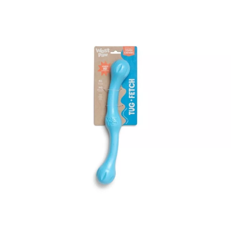 West Paw Zwig Tug & Fetch Stick Dog Toy Aqua Blue