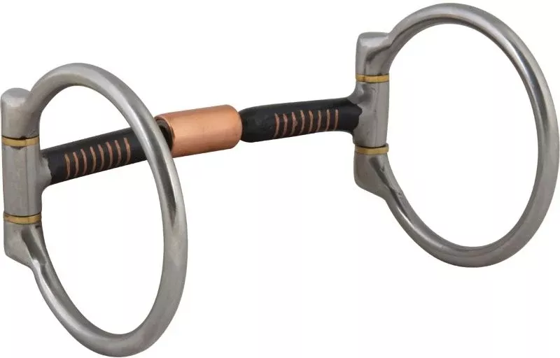 Western SS Mullen Copper Roller D-Ring Bit