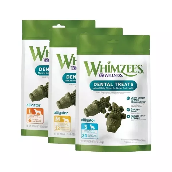 Whimzees Alligator Natural Daily Dental Dog Chews