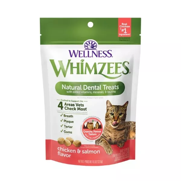 Whimzees Natural Dental Treats for Cats - Chicken & Salmon Flavour