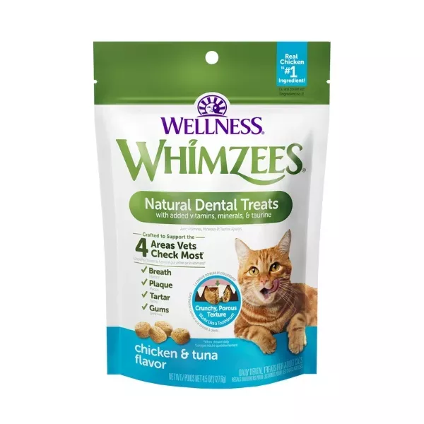 Whimzees Natural Dental Treats for Cats - Chicken & Tuna Flavour