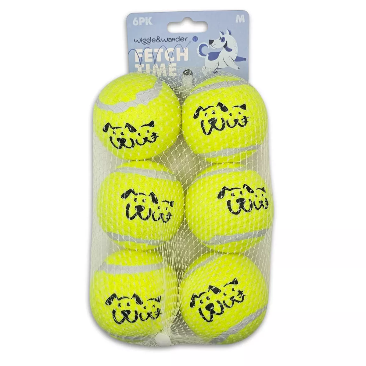 Wiggle & Wander Classic Fetch Ball – 6Pk
