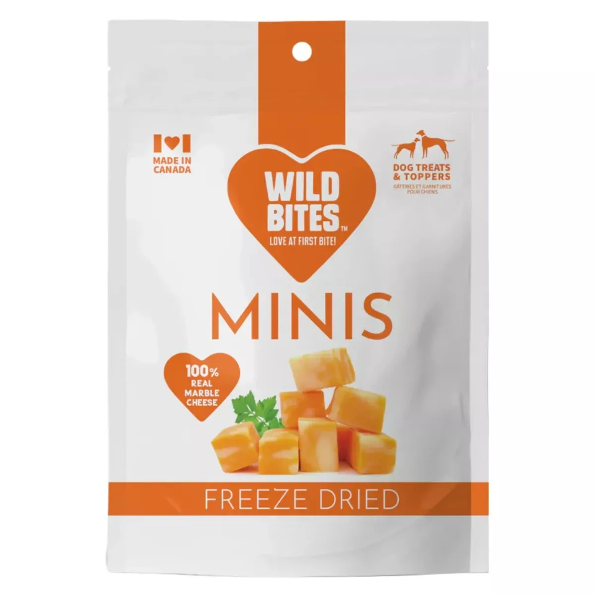Wild Bites Freeze-Dried Dog Treats - Marble Cheese Minis